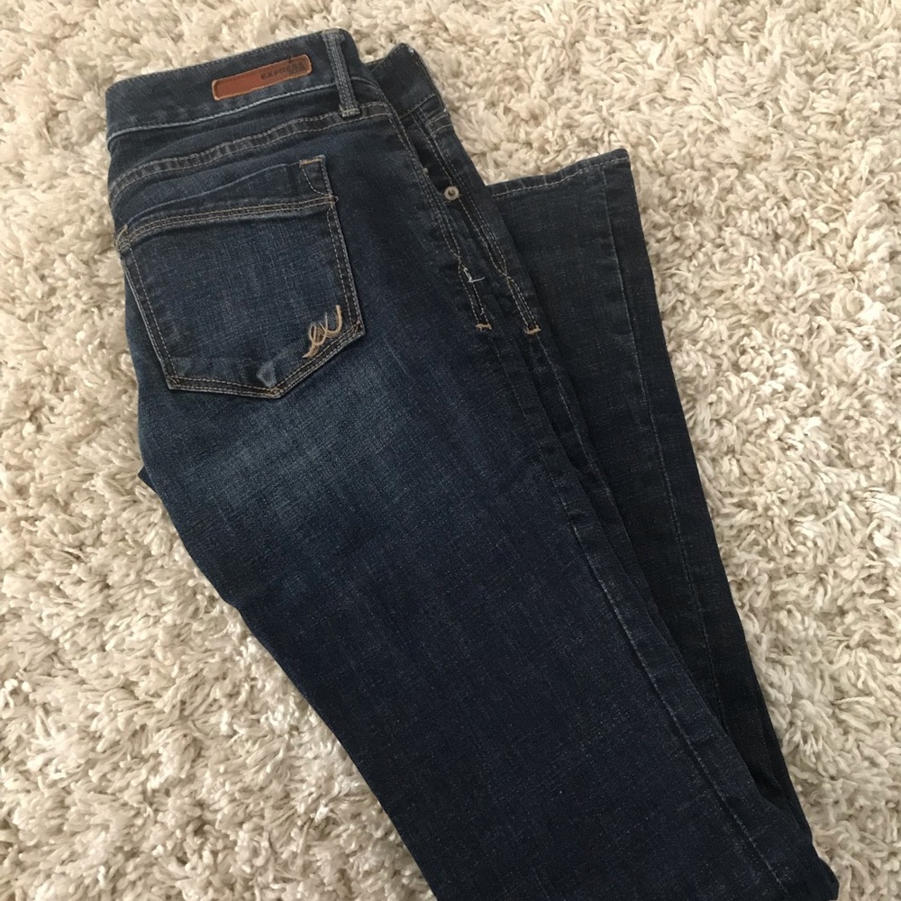 Express bootcut jeans.